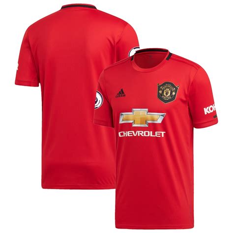 men's adidas red manchester united 2019 20 home replica jersey|manchester united hoodie adidas.